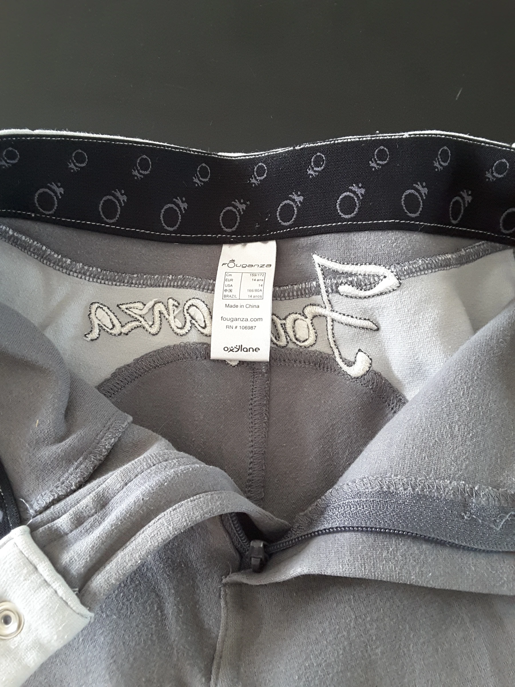 Grey Equestrian Trousers – Fouganza – 14 years – photo 3